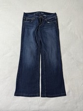 American Eagle Jeans Womens 8 Blue Slim Boot Medium Wash Stretch Low Rise