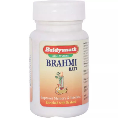 Baidyanath Brahmi Bati 80 Tablets Herbal, Ayurvedic Free Shipping