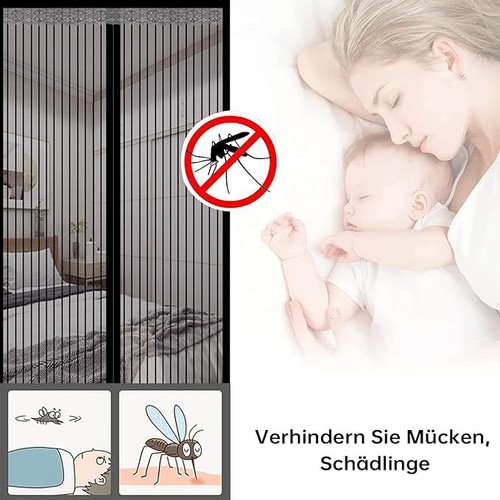 VIKY Insektenschutz Fliegengitter Balkontür Magnet, 90x210cm Insektenschutz - Bild 3 von 7
