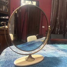 Specchio Da Tavolo Ottone E Marmo Design Italiano Anni 60