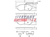 Bremsbelagsatz Scheibenbremse Fast FT29130 FüR Ducato Fiat Bus 100 Multijet 110
