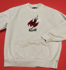 Welcome Skateboards Diver Sweatshirt Unisex M Moon Embroidered Crew Neck Logo