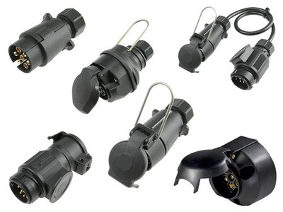 as - Schwabe Caravan KFZ Stecker, Buchsen Adapterkabel in 7-polig bzw. 13-polig 