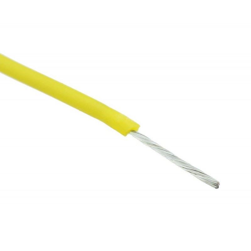 Yellow Silicone Lead Wire Cable 30AWG 11/0.08mm (2m length)
