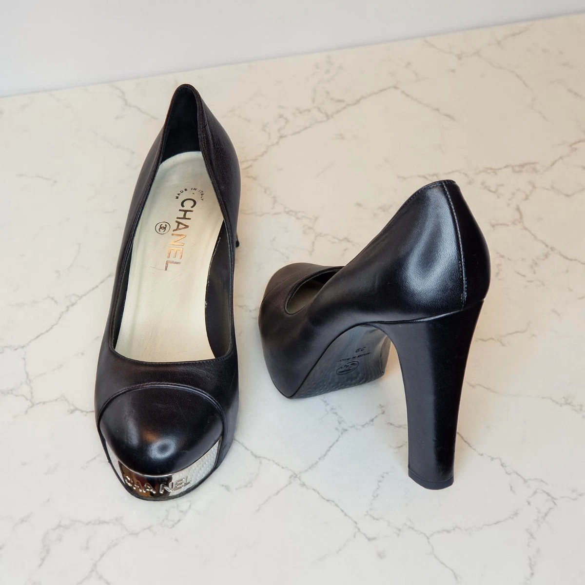 CHANEL Silver Heels for Women for sale | eBay