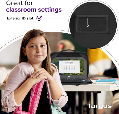 Targus Work-In Essentials Case For Chromebook 13-14-Inch, Black/Grey (TED007GL) - 第 2/6 張圖片