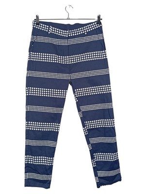Banned Retro Damen Stoffhose L Blau Retro mit Punkten
