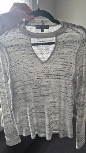 Mixed Threads Size S Pullover Tan Gray Top Textured, Lightweight Long Sleeves - Picture 9 of 10