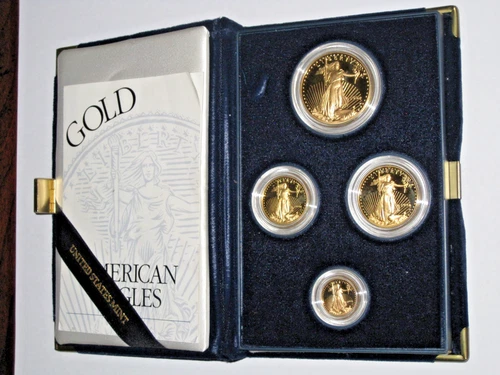 1994 W 4 Coin 1.85oz American Gold Eagle Proof Set with COA