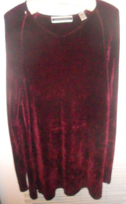 Vintage Velour tunic style woman's sweater size Med Amanda Smith xmas