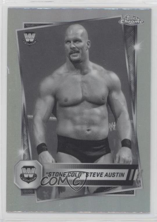 2025 Topps Chrome WWE Sepia Refractor Stone Cold Steve Austin #6 HOF 03wo