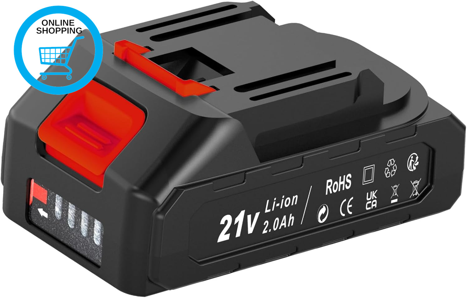2.0AH Battery (18+1 Torque), for 21V Cordless Drill, Blue