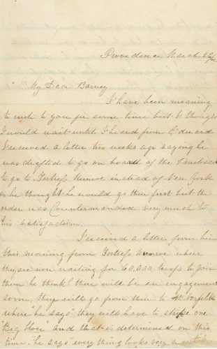 1862 Civilian Civil War Letter – Fort Monroe & USS Penobscot Mention