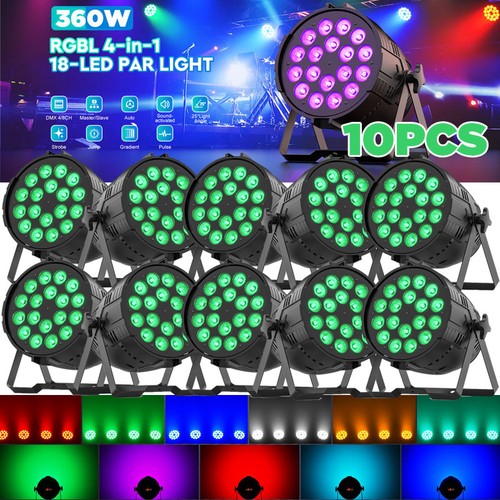 UKING 360W DMX RGBL 18 LED Wash Par Fixture Stage Lights Disco Party Disco Show - Picture 14 of 19