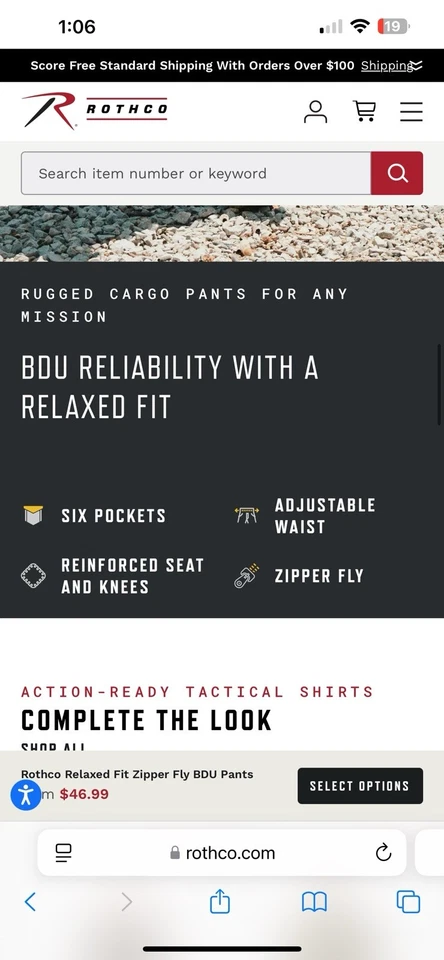 Pantalones Rothco BDU Foto 3 de 4