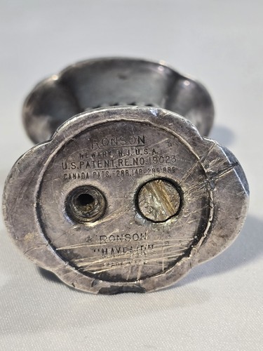 Ronson Mayfair Tabletop Cigarette Lighter Art Deco USA Vintage PARTS/REPAIR - Picture 8 of 13
