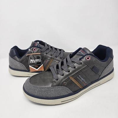 Arrigo Bello Men's Fashion Sneakers Size 9 US Grey Navy Casual Walking Shoes NWT