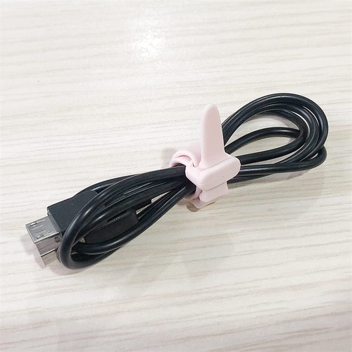 20pcs Straps Reusable Silicone Cable Zip Tie Table Elastic For Wire Management - Afbeelding 6 van 8