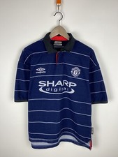 Vintage Umbro MANCHESTER UNITED 1999/2000 Away Soccer Jersey Sz XS-S