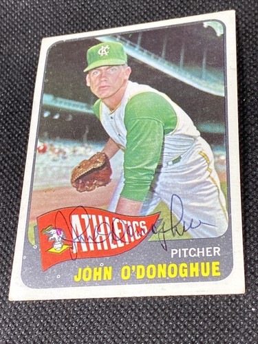 John O'Donoghue Athletics Signed Auto Autographed 1965 Topps Card #71 ~ COA - Picture 3 of 6
