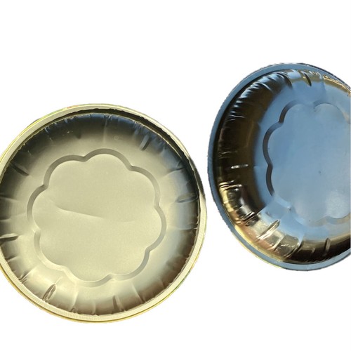 SET OF 2 Round Tin EASTER Serving Cookie Trays Spring Bunnies Chicks Butterfly - Picture 7 of 11