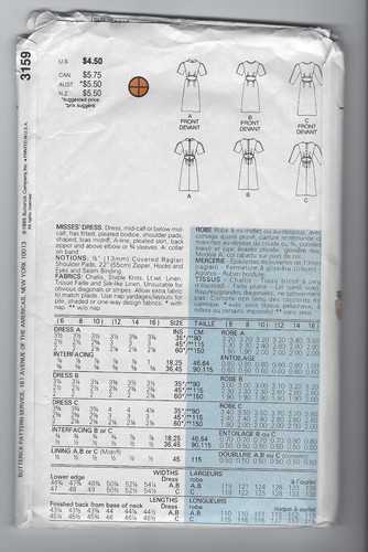 Butterick 3159 Misses Dress Pattern Sz 6-8-10 Designs By Kathryn Conover Vtg 80s - Picture 2 of 2