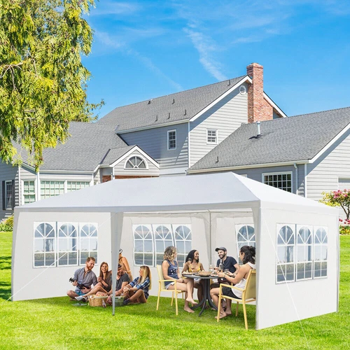 10'X20' Outdoor Party Tent with 4 Removable Sidewalls Waterproof Canopy White US - Picture 8 of 8