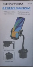 Cup Holder Phone Mount Sontax Shake Resistant 360° Rotation Flexible Neck   E6