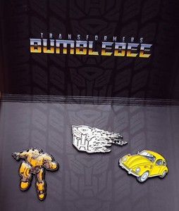 Loot Crate Transformers Bumblebee Set of 3 Pin Badges
