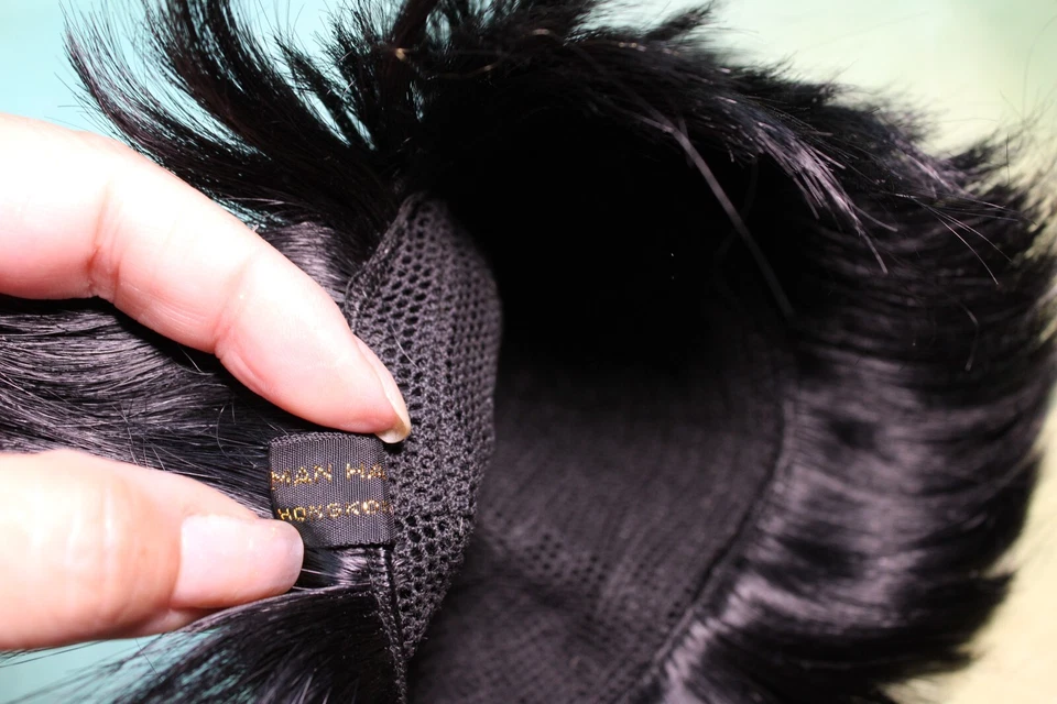 NUEVO STOCK ANTIGUO ETIQUETADO CABELLO HUMANO PELUCA RECTA PARA MUÑECAS ARTÍSTICAS ANTIGUAS BISCAS Foto 4 de 4