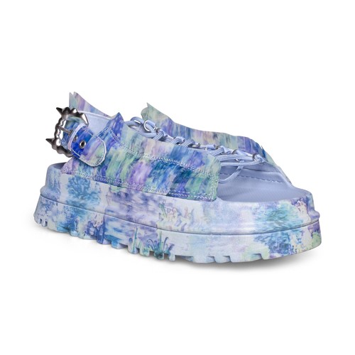UGG X COLLINA STRADA GOLDENGLOW PLATFORM BLUE FLORAL WOMEN'S SANDALS SIZE US 8 - Picture 2 of 6