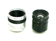 Ernitec 8mm f1.3 Cinema TV SET  Cosmicar Television TV 16mm f1.6 EXC  TOP  