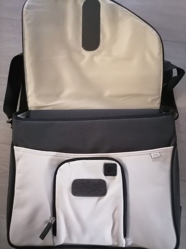 Laptop Tasche eierschale schwarz TCM Business Tasche Umhängetasche Neu - Photo 2/8