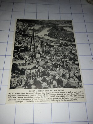 Hauptstadt der Normandie Rouen Fluss Seine um 1950