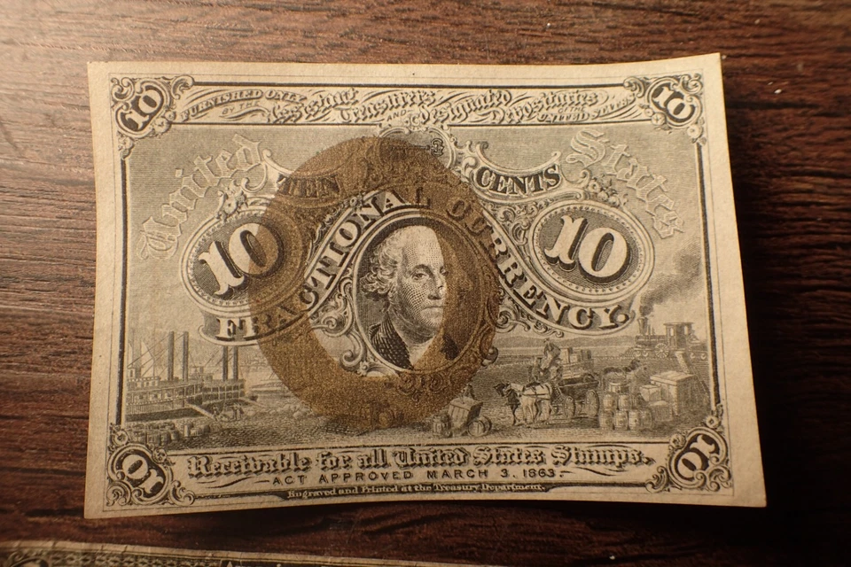 1874 25 Cent US Fractional Currency Lot ROBERT WALKER 5 pieces - Image 4 of 4