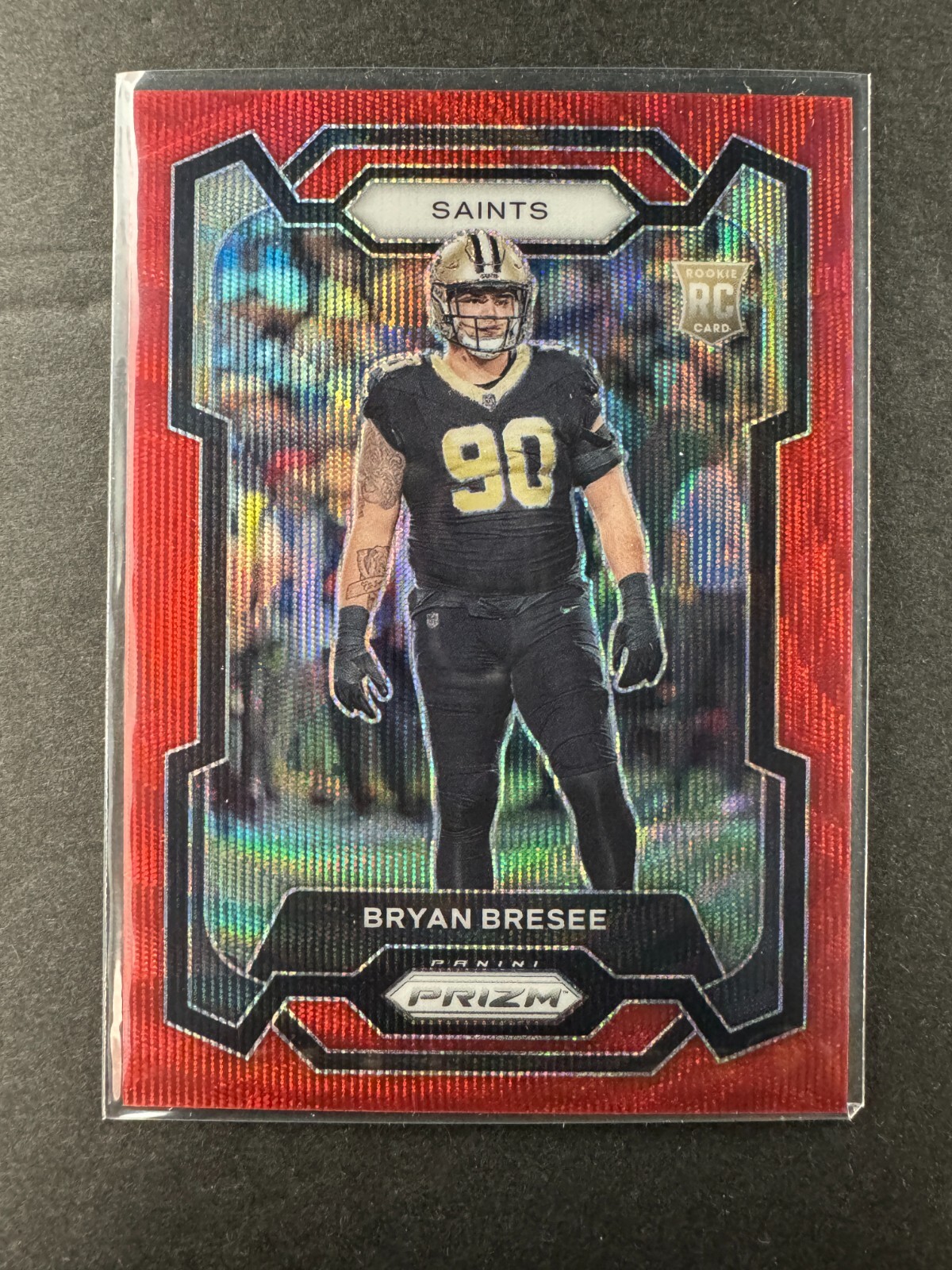 Bryan Bresee 2023 Panini Prizm Silver Rookie RC Red Ruby Wave /149 #372 Saints