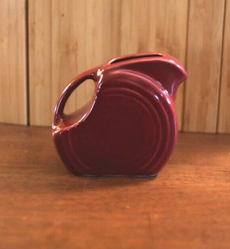 Fiestaware Mini Disc Pitcher Fiesta Syrup Creamer Red tone