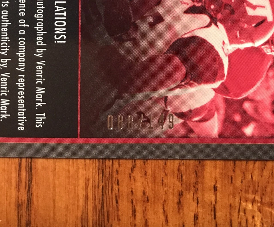 2015 Upper Deck Inscriptions RED Venric Mark #MA West Texas A&M Buffaloes - Image 3 of 3