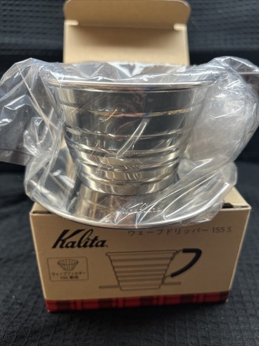 Kalita 155S Wave Coffee Tea Dripper Stainless Steel Brown Handle & Filters - NEW - Bild 5 von 16