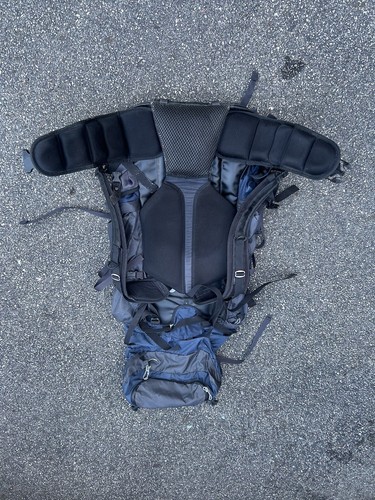 GREGORY WHITNEY Internal Frame Hiking BACKPACK Large Blue Black - Picture 6 of 13