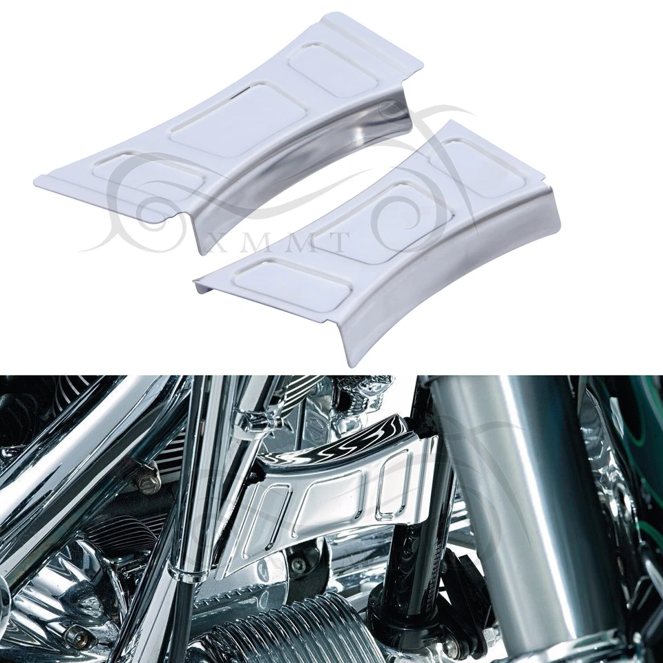 Cubierta travesaño tubo descendente cromada para Harley Electra Glide FLHTK FLHTP Road King Foto 2 de 4