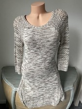 Maurices Womens Sweater Dress Size M Oatmeal Bateau Neck Lined Side Zippers