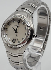 Bulova Maestro Womens Diamond watch C899133 Mother Pearl Dial Very Clean New BAT