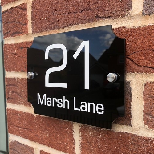 House Number Plaques Door Number Sign Personalised Acrylic Number Plate Street - Picture 5 of 18