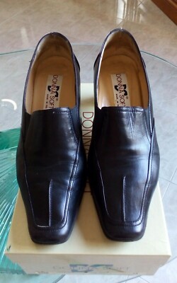 Scarpe Donna Soft 38 vera pelle nere linea comfort comoda