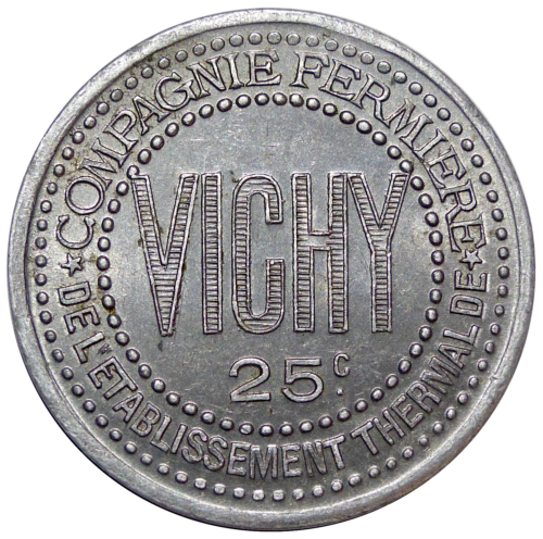 Monnaie de Nécessité 25 Cent Compagnie Fermiere de Vichy - Afbeelding 1 van 2