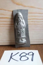 K89 VINTAGE TIN SANTA CANDY CHOCOLATE MOLD ST NICK 3" TALL