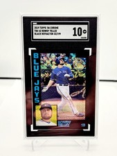 2019 Topps Rowdy Tellez Black Chrome Refractor T84-42 Rookie Card #33/199 SGC 10