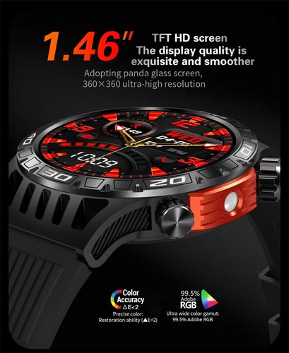 Montre Connectée AMOLED Appel Bluetooth Numérotation Smartwatch GPS ECG COMPASS - Photo 21 sur 22