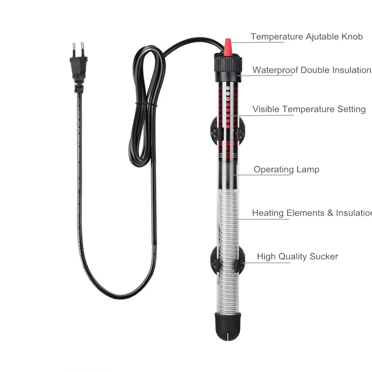 Heater Aquarium 25-300W Submersible Freshwater Marine Adjustable Thermostat AU